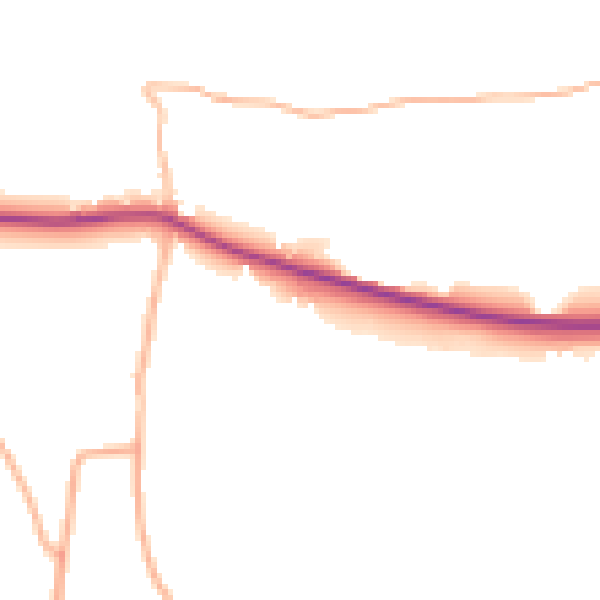 Daytime road noise heatmap for EX39 5ED