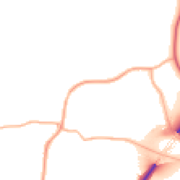 Daytime road noise heatmap for EX39 5FL