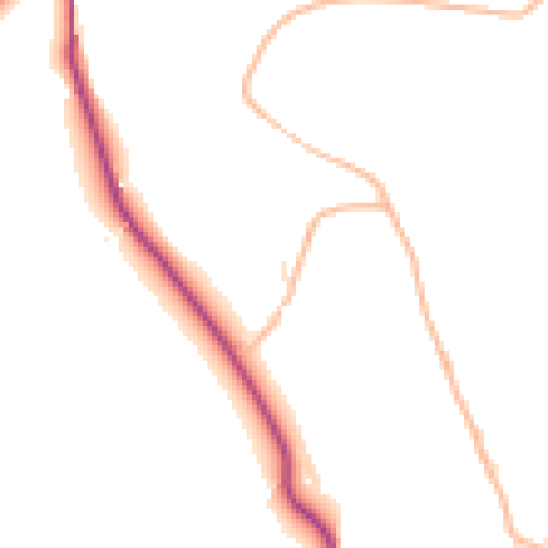 Daytime road noise heatmap for EX39 5JE