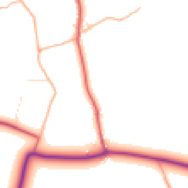 Daytime road noise heatmap for EX39 5RS