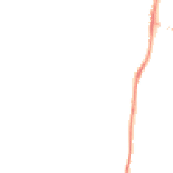 Night-time road noise heatmap for EX39 5XN