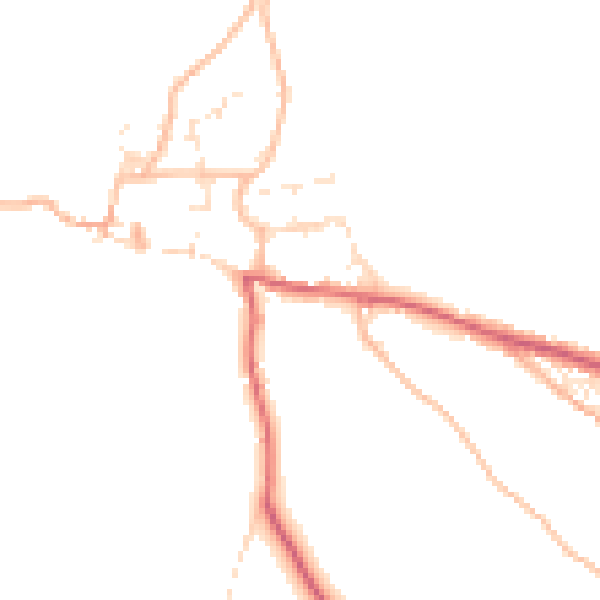Daytime road noise heatmap for EX39 6AA