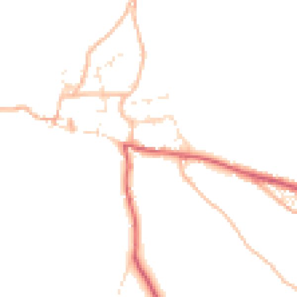Daytime road noise heatmap for EX39 6AB