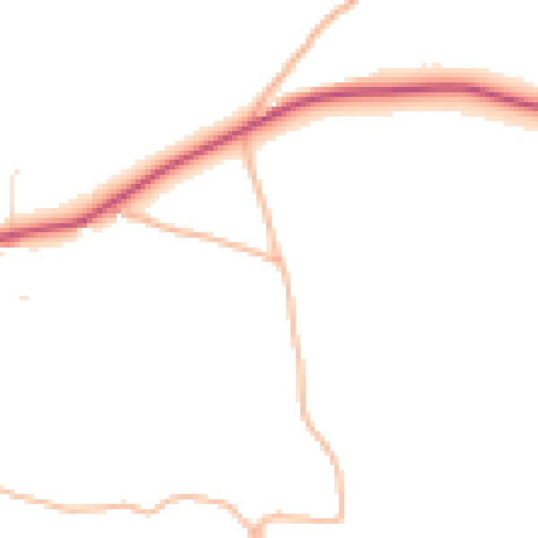 Daytime road noise heatmap for EX39 6AJ