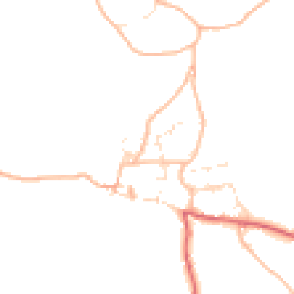 Daytime road noise heatmap for EX39 6BA