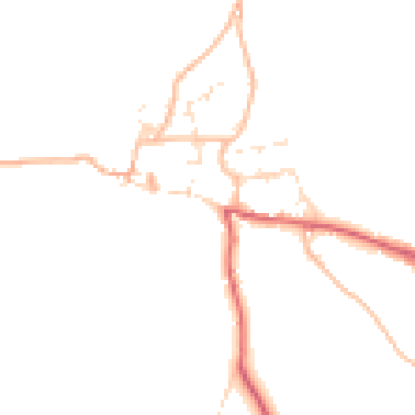 Daytime road noise heatmap for EX39 6BD