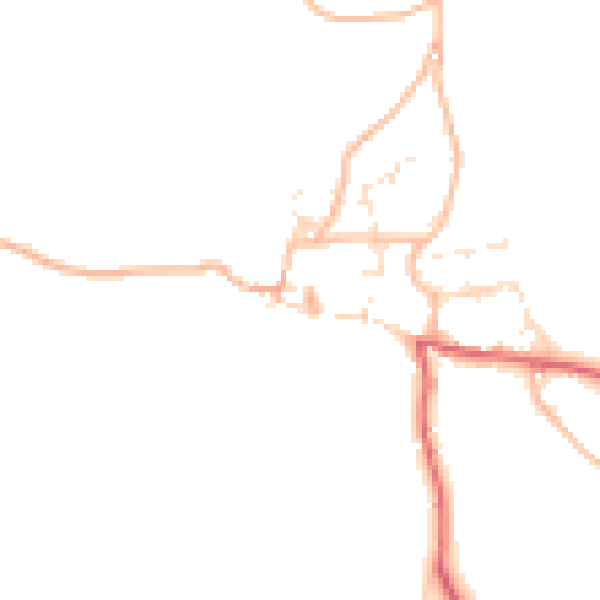 Daytime road noise heatmap for EX39 6BL