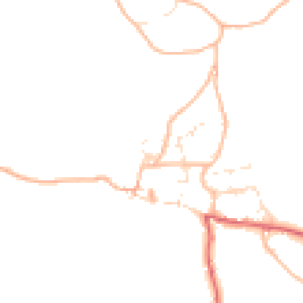 Daytime road noise heatmap for EX39 6BW