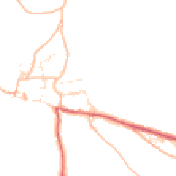 Daytime road noise heatmap for EX39 6HX