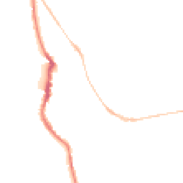Night-time road noise heatmap for EX4 4JT