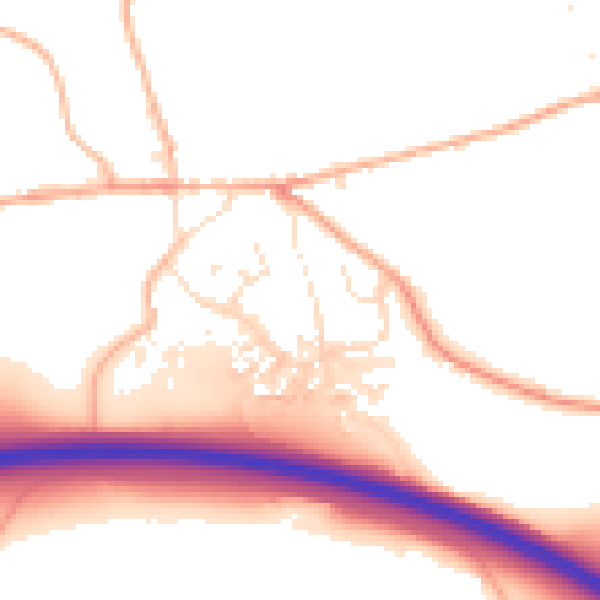 Daytime road noise heatmap for EX6 6AA