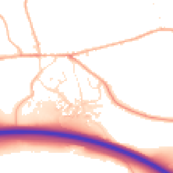 Daytime road noise heatmap for EX6 6AS