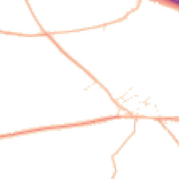 Daytime road noise heatmap for EX6 6BQ