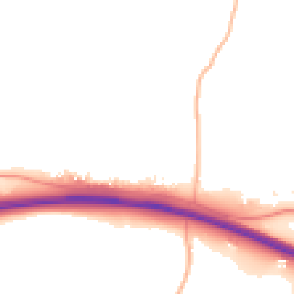Daytime road noise heatmap for EX6 6DD
