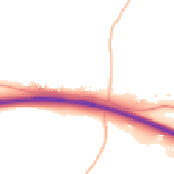 Daytime road noise heatmap for EX6 6DE