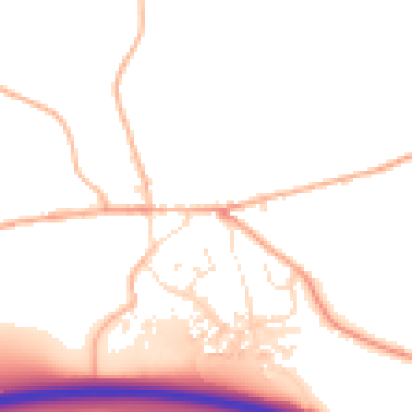 Daytime road noise heatmap for EX6 6EA