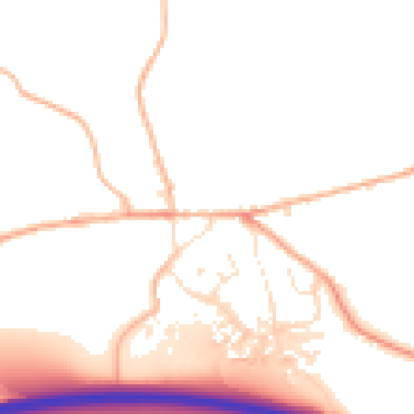 Daytime road noise heatmap for EX6 6EB