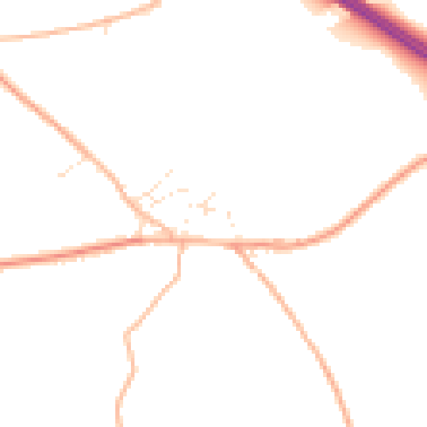 Daytime road noise heatmap for EX6 6JP