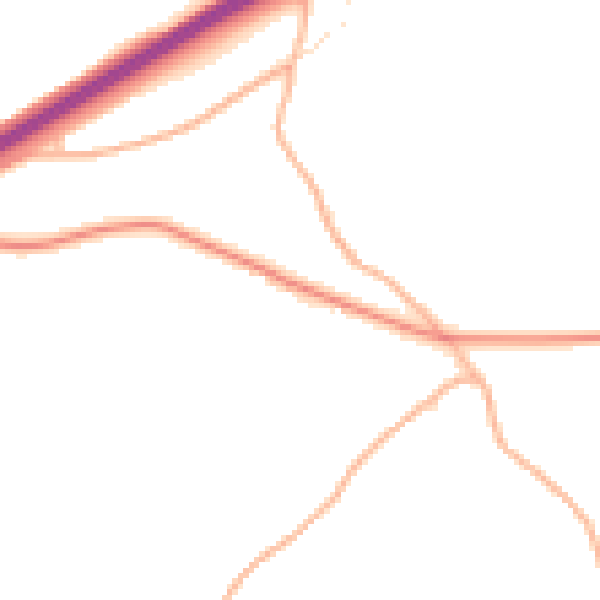 Daytime road noise heatmap for EX6 6NR