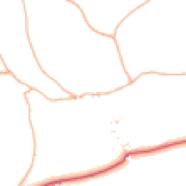 Daytime road noise heatmap for EX6 7DB
