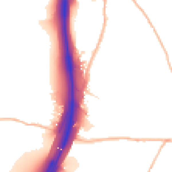 Daytime road noise heatmap for EX6 7UA