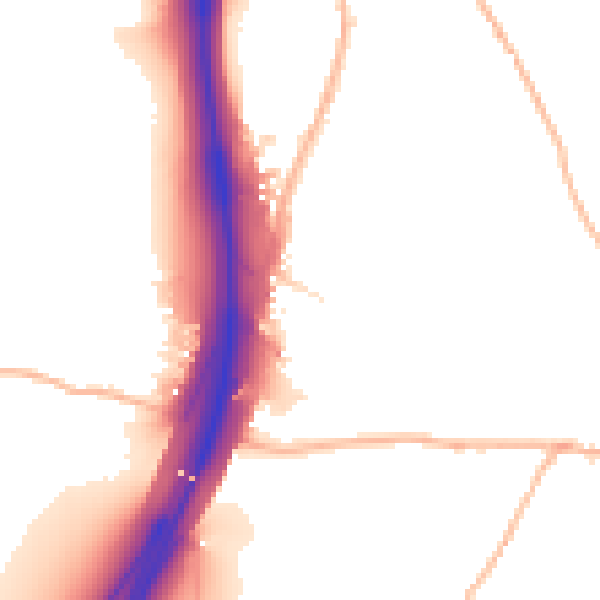 Daytime road noise heatmap for EX6 7UB