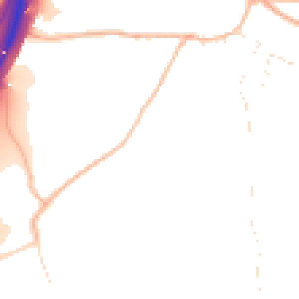 Daytime road noise heatmap for EX6 7XJ
