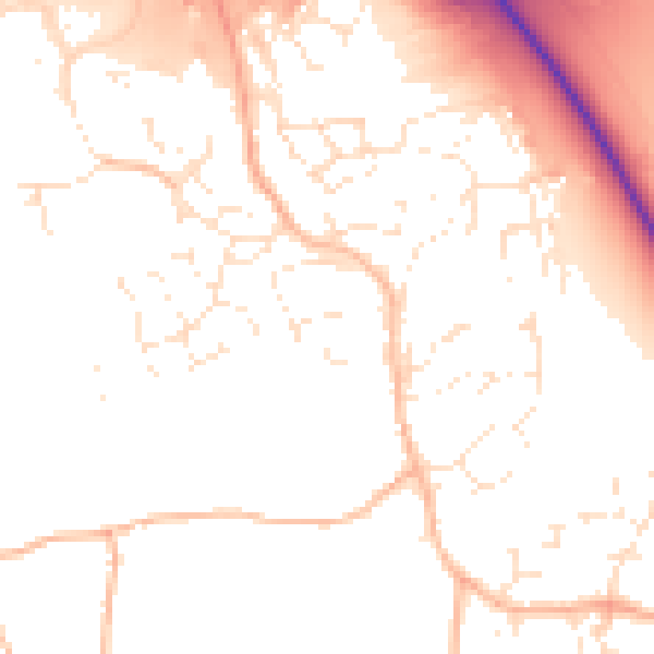 Daytime road noise heatmap for EX6 8AN