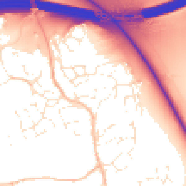 Daytime road noise heatmap for EX6 8AR