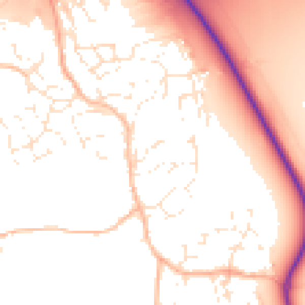 Daytime road noise heatmap for EX6 8DF