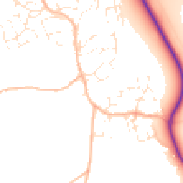 Daytime road noise heatmap for EX6 8DN
