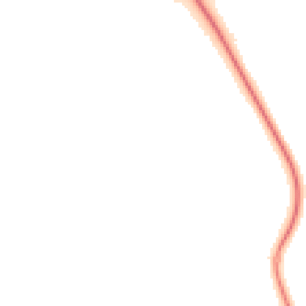 Night-time road noise heatmap for EX6 8EF