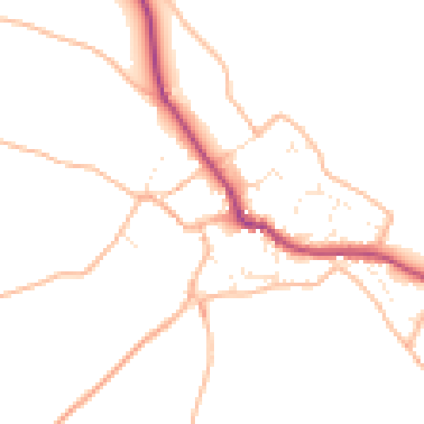 Daytime road noise heatmap for EX6 8LT