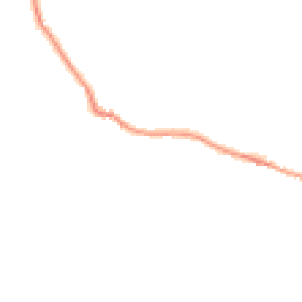 Night-time road noise heatmap for EX6 8NP