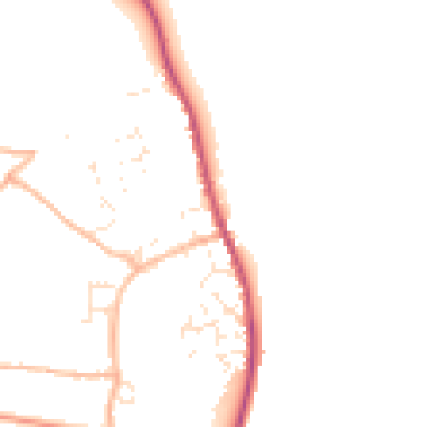Daytime road noise heatmap for EX6 8NY