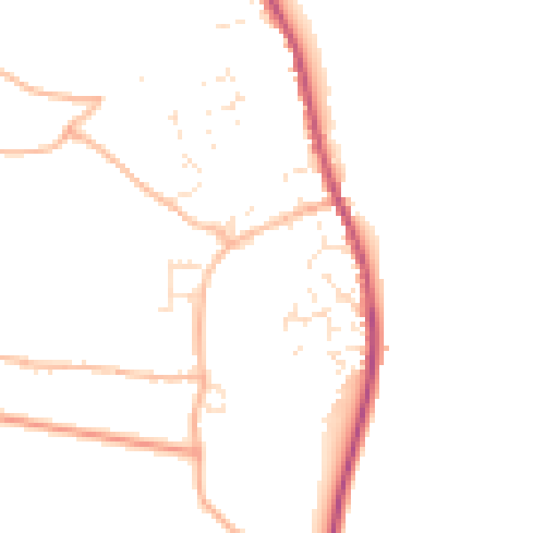 Daytime road noise heatmap for EX6 8QB
