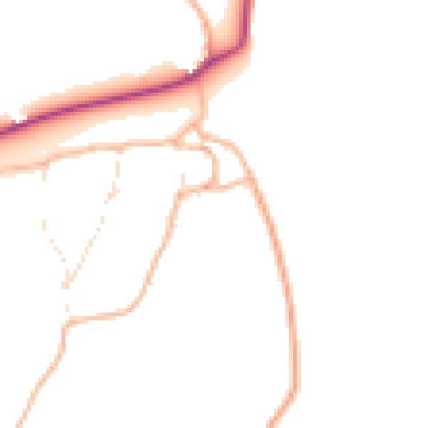 Daytime road noise heatmap for EX6 8RF