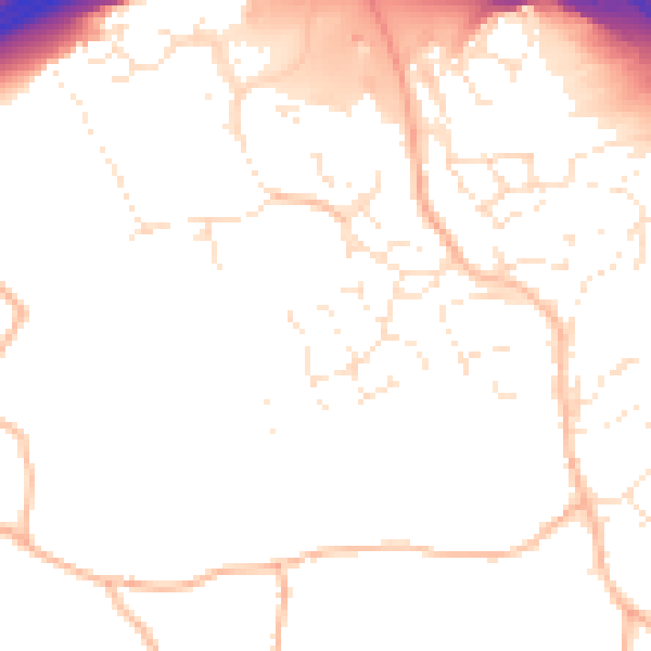Daytime road noise heatmap for EX6 8SX