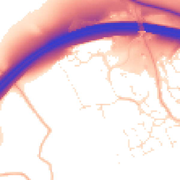 Daytime road noise heatmap for EX6 8TN