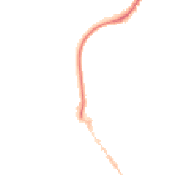Night-time road noise heatmap for EX8 1SS