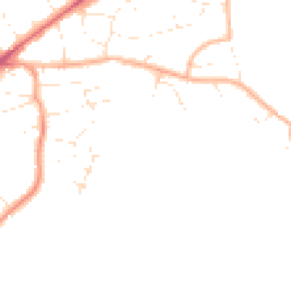 Daytime road noise heatmap for EX8 2FJ