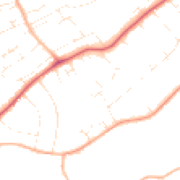 Daytime road noise heatmap for EX8 2HR