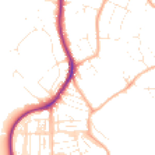 Daytime road noise heatmap for EX8 3HP
