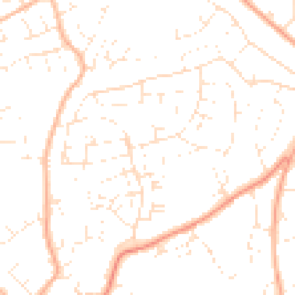 Daytime road noise heatmap for EX8 4LG