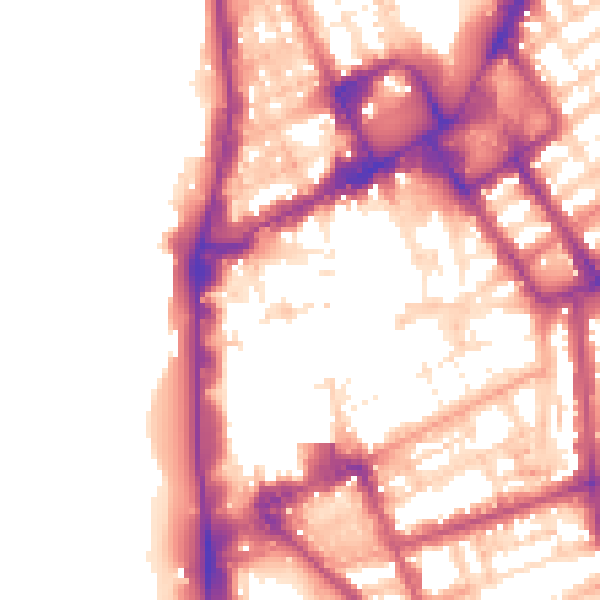 Daytime road noise heatmap for FY1 1EG