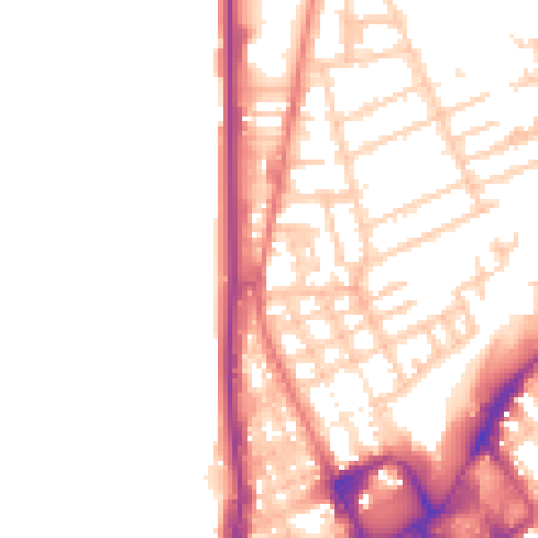 Daytime road noise heatmap for FY1 2EU