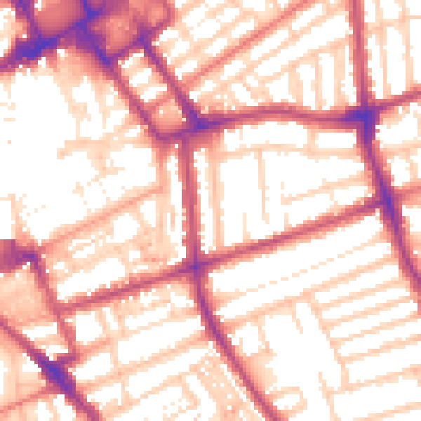Daytime road noise heatmap for FY1 4EU