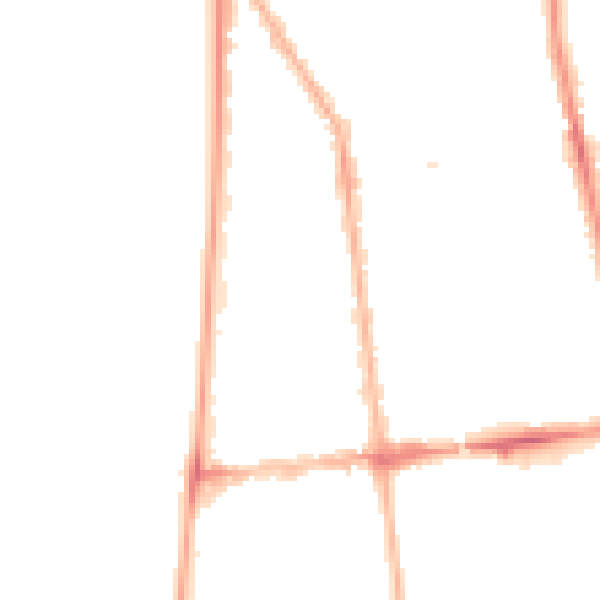 Night-time road noise heatmap for FY1 6BU