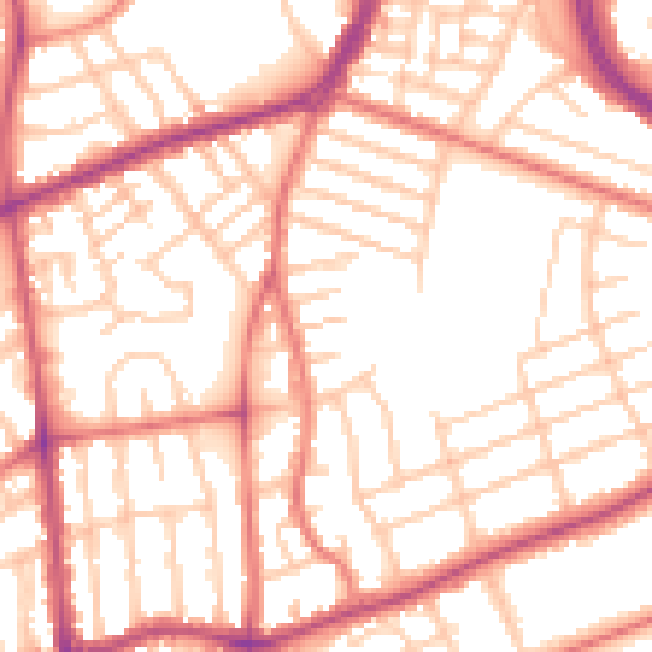 Daytime road noise heatmap for FY3 8HN