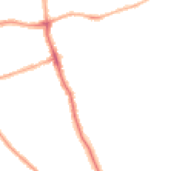Night-time road noise heatmap for FY3 9DT